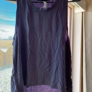 Purple loose fit muscle tank